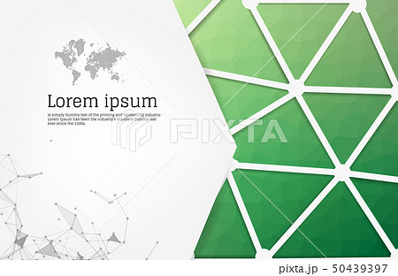 Dark blue polygonal illustration, which consist of 50439397