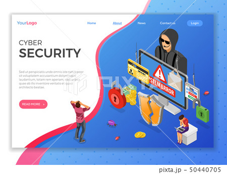 Hacker Phishing Activity Isometric Concept Hacker Phishing Activity Isometric Concept 50440705
