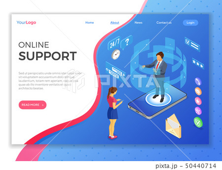 Isometric Online Customer Support Isometric Online Customer Support 50440714