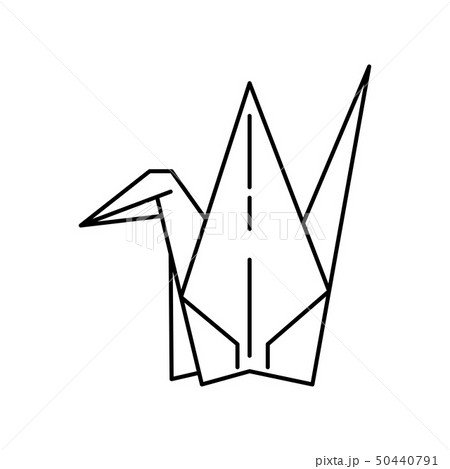 Japan shinto ceremony paper crane bird vector illustration simplified travel icon. Ritual talisman Japan shinto ceremony paper crane bird vector illustration simplified travel icon. Ritual talisman 50440791