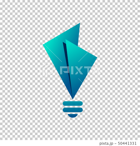 Creative light bulb icon with triangles 50441331