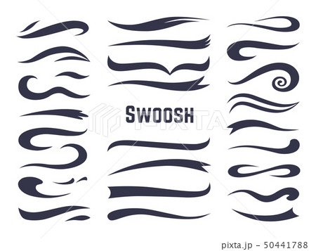 Swooshes and swashes. Underline swish tails for sport text logos, swirl calligraphic font line Swooshes and swashes. Underline swish tails for sport text logos, swirl calligraphic font line 50441788