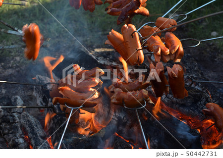 魔女の火炙り祭りの焼きソーセージ - プラハ チェコ共和国 魔女の火炙り祭りの焼きソーセージ - プラハ チェコ共和国 50442731