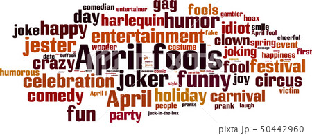 April fools word cloud 50442960