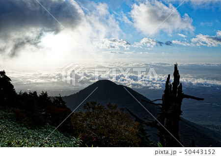 那須連峰・南月山付近から見る黒尾谷岳と那須野の眺め 50443152