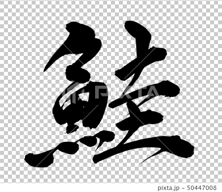 鮭 毛筆 筆文字 鮭 毛筆 筆文字 50447008