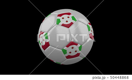 Football ball with flag Burundi, 3d rendering 50448868