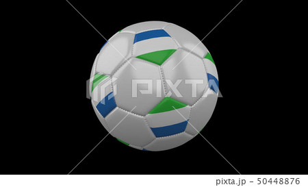 Football ball with flag Sierra Leone, 3d rendering 50448876