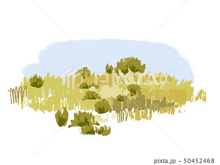 Abstract graphic steppe view in calm colors 50452468