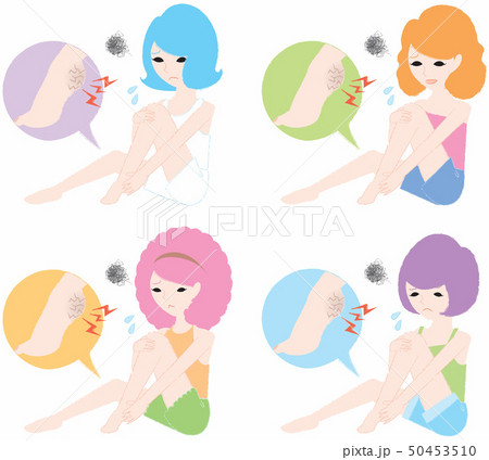 踵のゴワゴワひび割れに悩む女性達 50453510