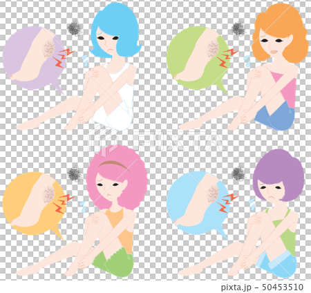 踵のゴワゴワひび割れに悩む女性達 50453510