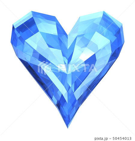 クリスタル ハート 青のイラスト素材 [50454013] - PIXTA