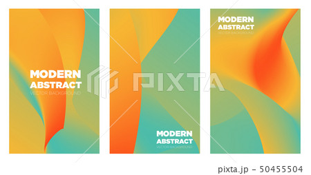 Colorful covers with wavy shapes and gradient set 50455504
