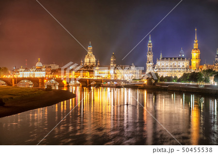 Old town of Dresden at night, Germany Old town of Dresden at night, Germany 50455538