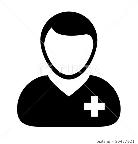 Treatment icon vector of male person profile 50457921
