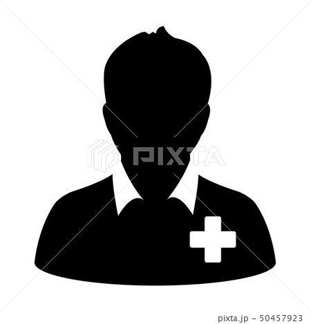 Physician icon vector of male person profile 50457923