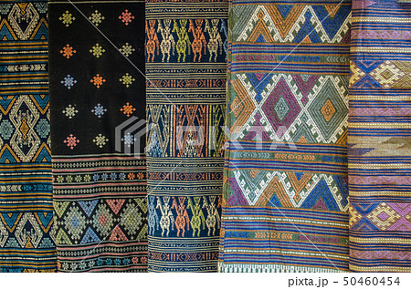 A collection of Thai silk in gray tone A collection of Thai silk in gray tone 50460454
