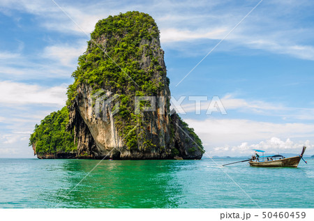 island with boat island with boat 50460459