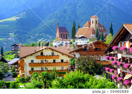 Alpine village Schenna, Meran, South Tyrol, Italy 50460889