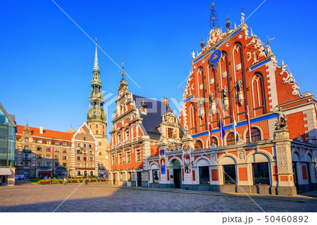 Blackheads house in the old town of Riga, Latvia 50460892