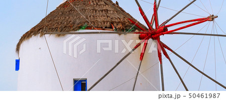 Mykonos island windmill in Greece, Cyclades 50461987