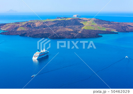 panorama of caldera and volcano, Santorini, Greece panorama of caldera and volcano, Santorini, Greece 50462029