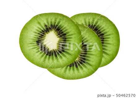 slices of juicy kiwi isolated on white 50462570