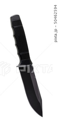 Knife with a black blade isolated on white Knife with a black blade isolated on white 50462594