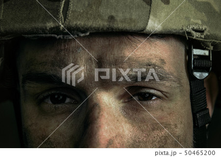 Portrait of young male soldier Portrait of young male soldier 50465200