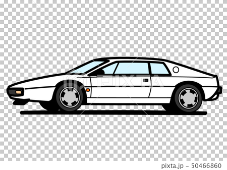 ブリティッシュスポーツカー 白色 自動車イラスト ブリティッシュスポーツカー 白色 自動車イラスト 50466860