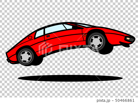 British sports car jump red car illustration - Stock Illustration  [50466861] - PIXTA