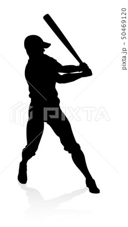 Baseball Player Silhouette Baseball Player Silhouette 50469120