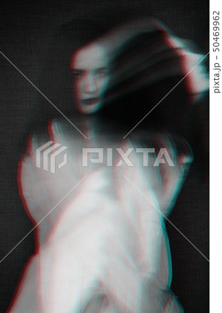 girl and split personality with glitch effect girl and split personality with glitch effect 50469962