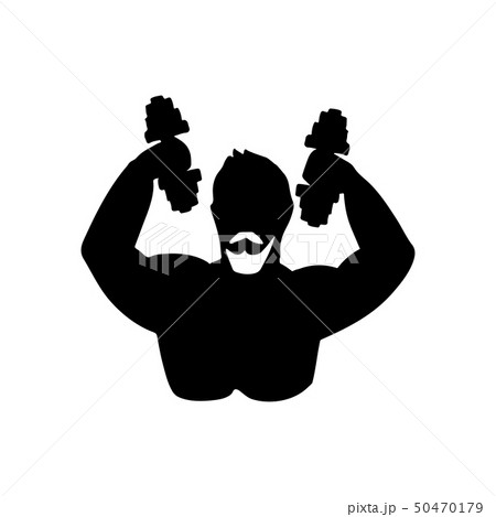 Silhouette of sportsman 50470179