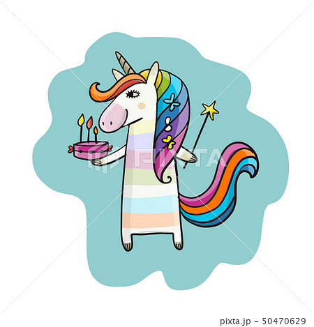 Magic unicorn, sketch for your design Magic unicorn, sketch for your design 50470629