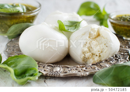 Italian mozzarella cheese stuffed with ricotta and 50472185