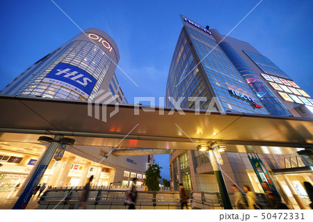 日本の川崎都市景観　溝の口駅(武蔵溝ノ口駅)前などを望む 50472331