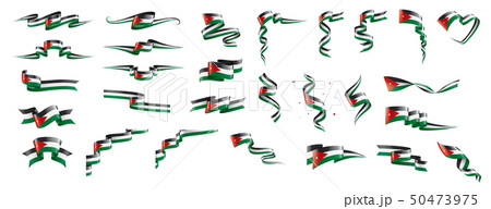 Jordan flag, vector illustration on a white 50473975