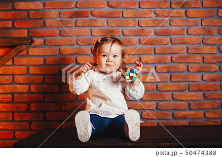 Little girl at home Little girl at home 50474388
