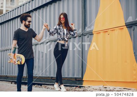 Couple in a city Couple in a city 50474828
