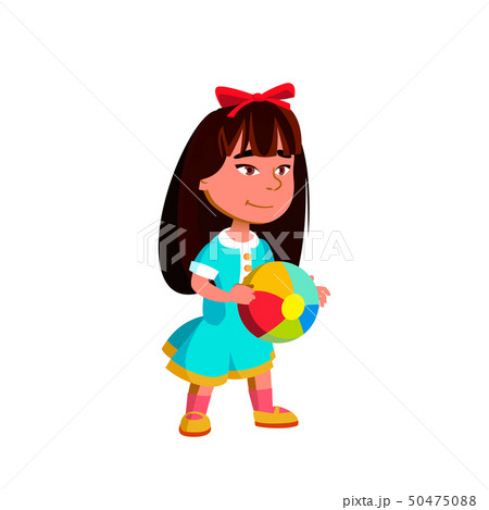 Asian Child Girl Cartoon Isolated Vector Illustration Asian Child Girl Cartoon Isolated Vector Illustration 50475088