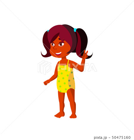 Indian Child Girl Cartoon Isolated Vector Illustration Indian Child Girl Cartoon Isolated Vector Illustration 50475160
