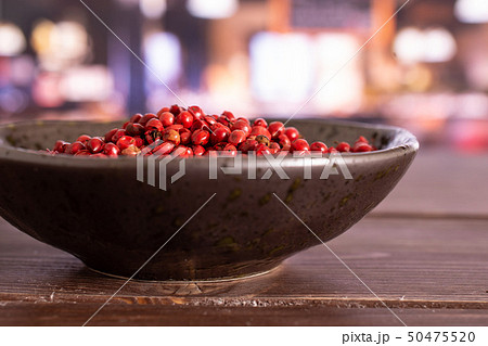 Pink peruvian pepper with restaurant Pink peruvian pepper with restaurant 50475520