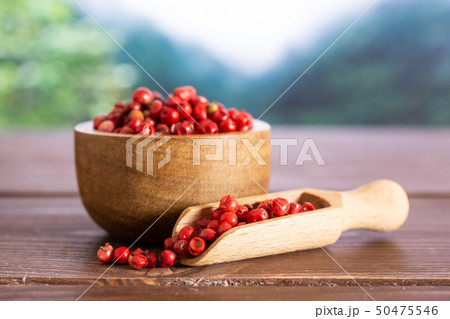 Pink peruvian pepper in a jungle Pink peruvian pepper in a jungle 50475546