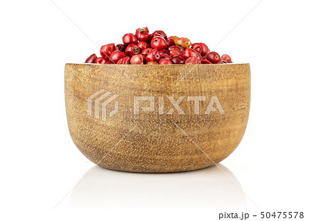 Pink peruvian pepper isolated on white Pink peruvian pepper isolated on white 50475578