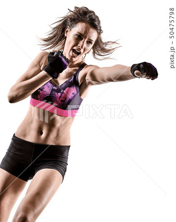 cardio boxing cross core workout fitness exercise aerobics woman isolated cardio boxing cross core workout fitness exercise aerobics woman isolated 50475798