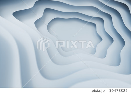 Abstract white paper cut background, paper cut template. 3D white relief effect for your design 50478325