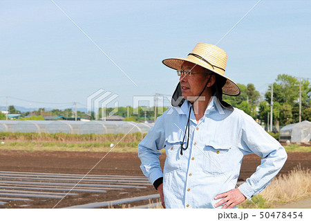 畑仕事をするシニア男性 畑仕事をするシニア男性 50478454