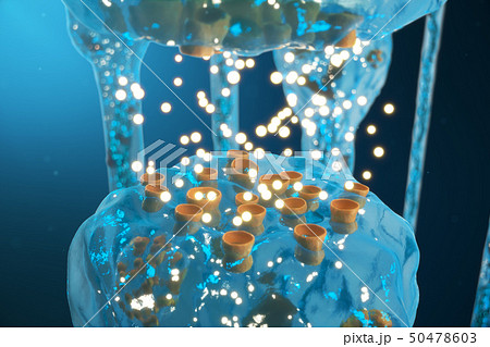 Synaptic transmission, human nervous system. Concept consciousness. Brain synapses. Transmission 50478603
