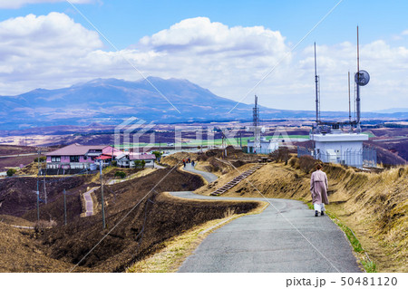 大観峰　野焼き後の風景　【熊本県阿蘇市】 50481120